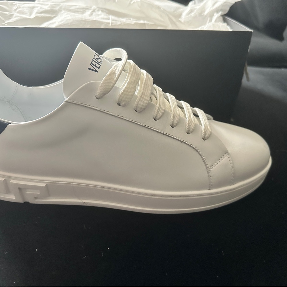 Versace Men's White Leather Sneakers